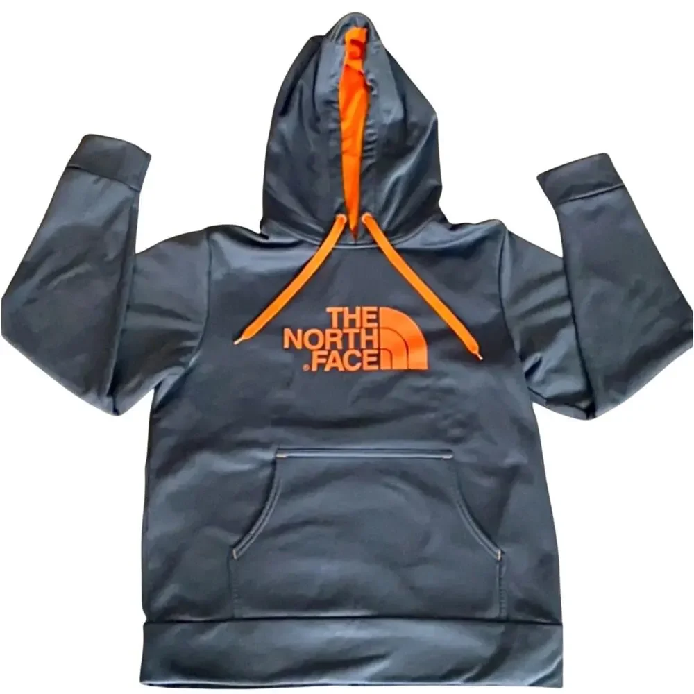 The North Face Men's Halfdome Hoodie Gray Orange
